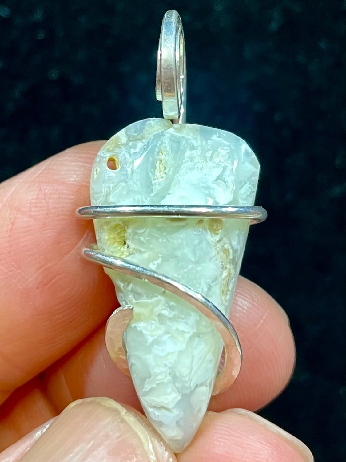 4) 人生の流れを創る!魂のクリアリング「新生マウントシャスタ・オパール」アート・シルバーPT