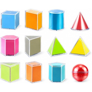 算数セット 立体図形 12個セット 幾何学モデル 3D 幾何立体 カラフル 図形学習 形状認識 空間把握 算数学習 小学生 教室 家庭学習 教材 デモンストレーション LB0HKW883PR 商品画像7
