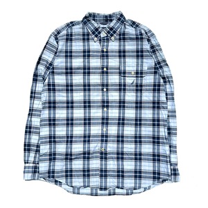 USED NAUTICA classicfit L/S check shirts - blue, navy