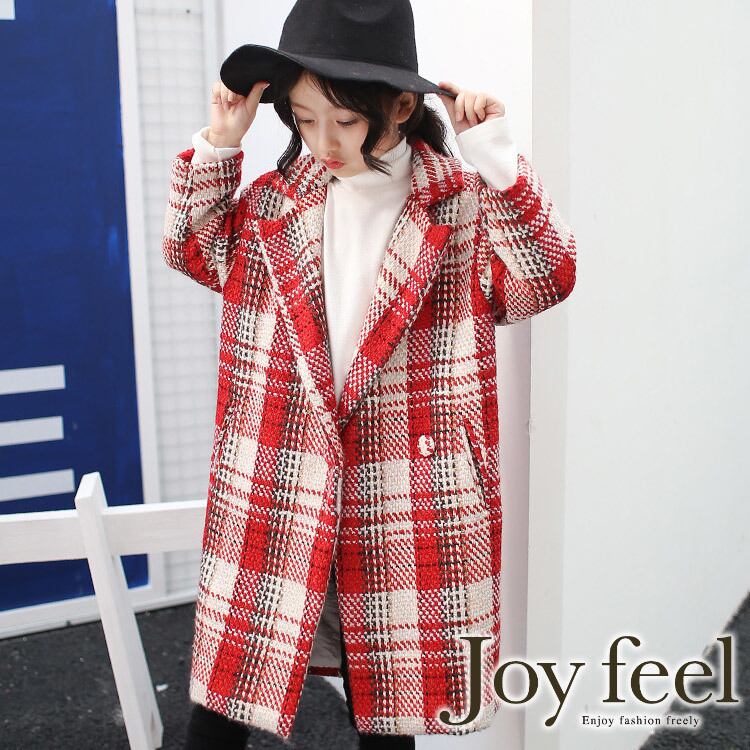 チェック柄 ゆったり ロングコート ダブル チェスターコート レディースファッション通販joyfeel ジョイフィール