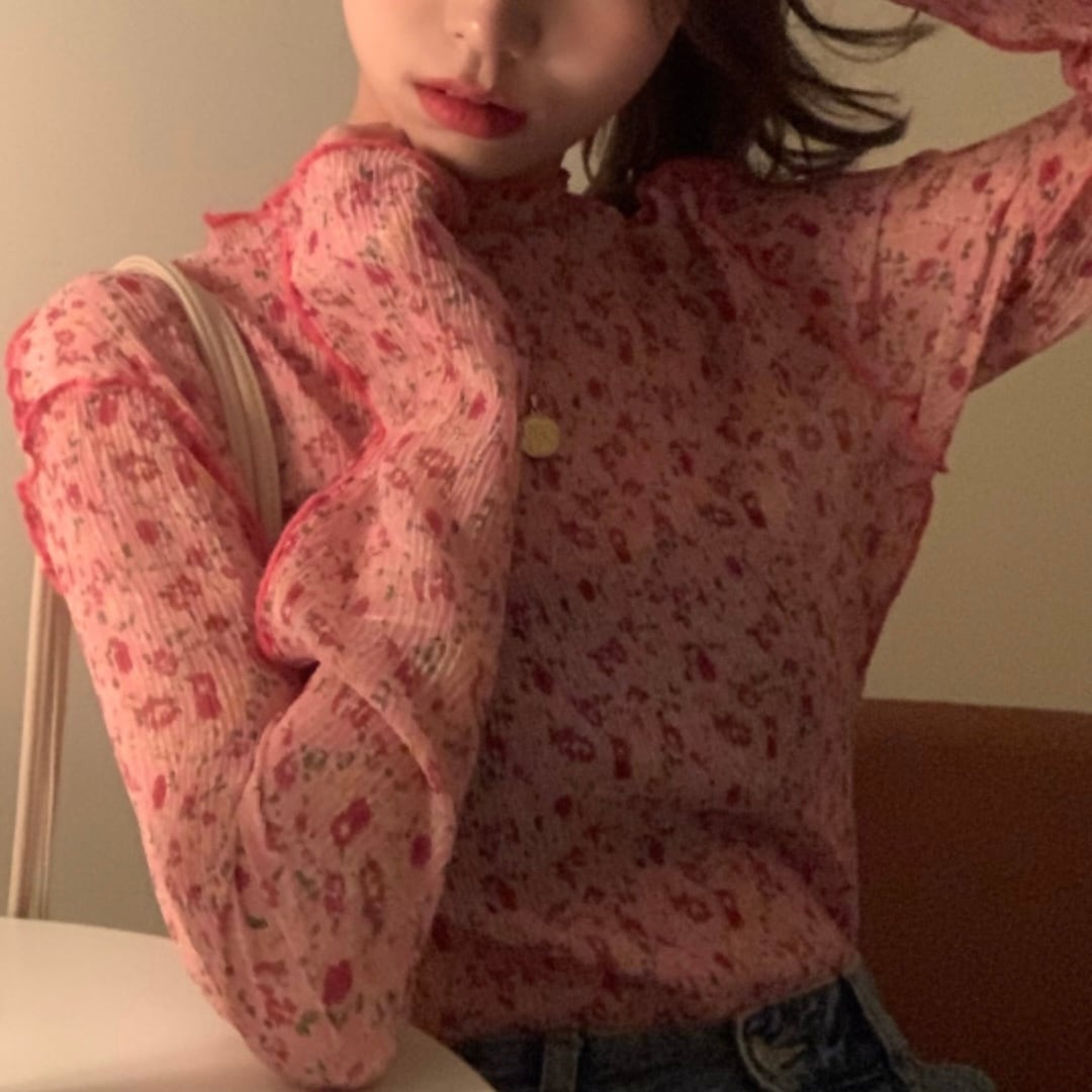君と観たダリアと君と観なかった藤の花 Tops【pink】