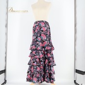フラメンコ 衣装 ファルダ スカート 花柄 ラメ ボランテ フリル ダンス prima boutique プリマブティック パーティ 発表会 柄 模様 ブラック系 パープル系 ピンク系 ダンス衣装 フェス コスチューム おしゃれ ファッション ステージ 舞台 かわいい エレガント 軽い素材 レディース 高級感 ダンスパフォーマンス フラメンコスカート