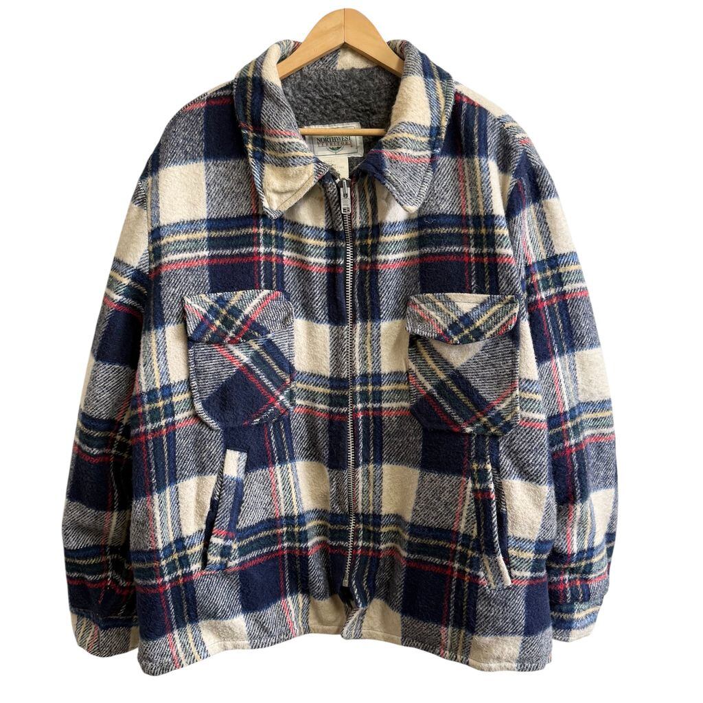 NORTHWEST TERRITORY ウールジャケット チェック柄 裏ボア ボア