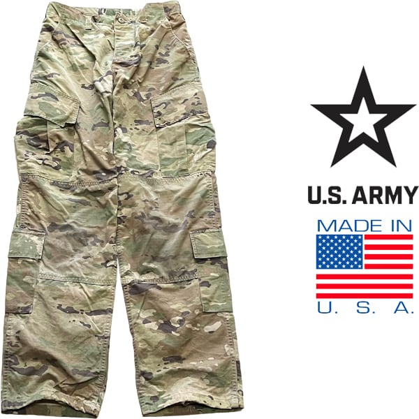1点物◇実物アメリカ軍スコーピオン迷彩柄カーゴパンツ古着メンズSM