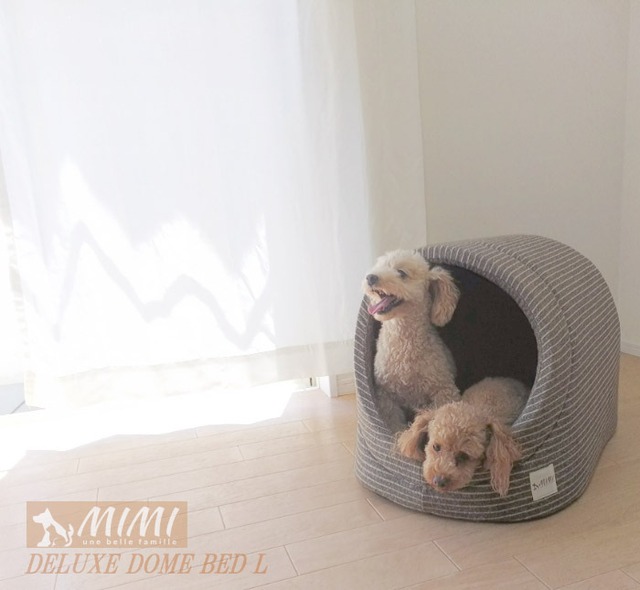 日本製【MIMI】デラックス ドーム ハウス おしゃれ ベッド L（犬猫用 