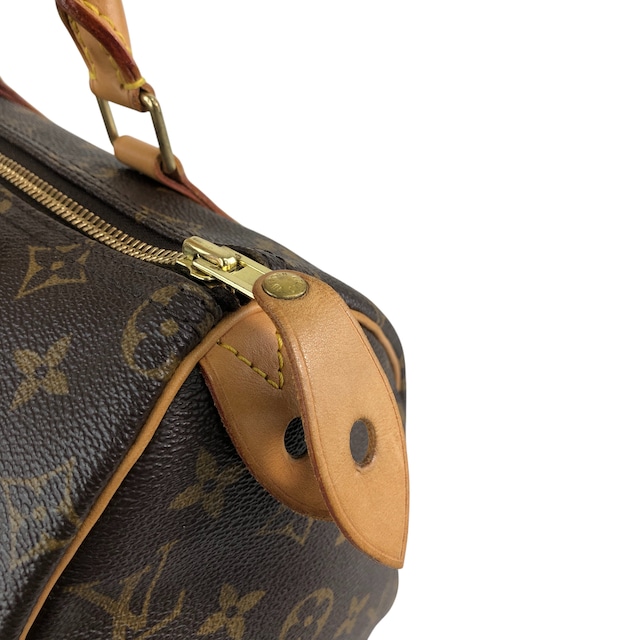 LOUIS VUITTON ルイヴィトン スピーディ25 モノグラム ハンドバッグ ブラウン レザー vintage ヴィンテージ オールド vbsmgd