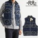 RRL Fair Isle Fleece Gillet ダブルアールエル フェアアイル ハイパイルフリースベスト 【9076096109-blue】