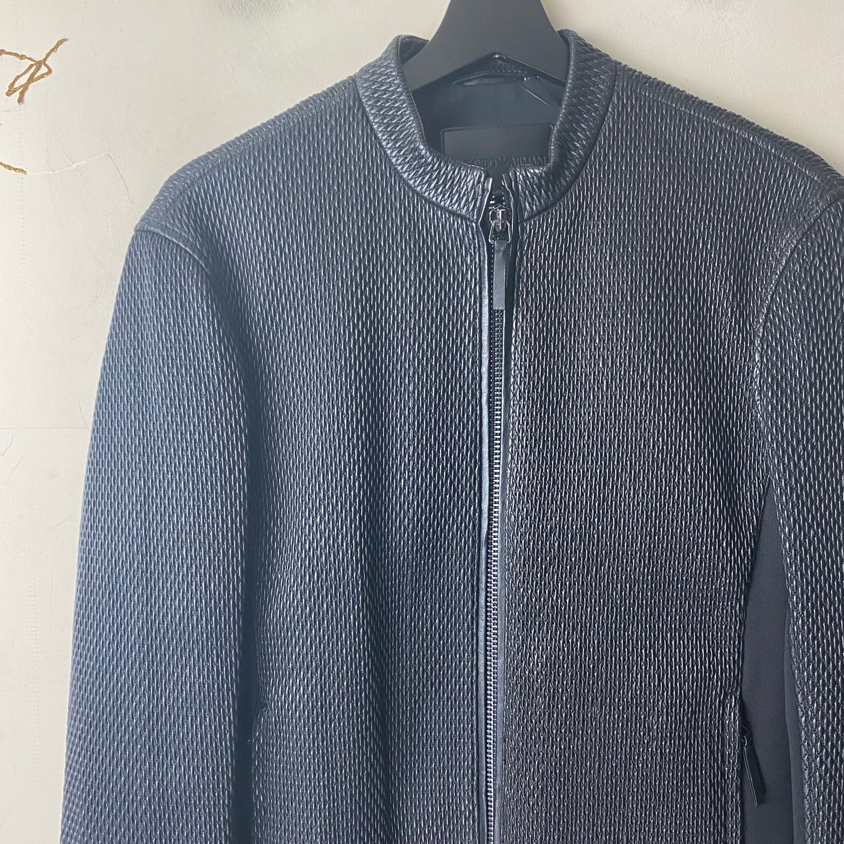 EMPORIO ARMANI switching leather riders jacket | NOIR ONLINE