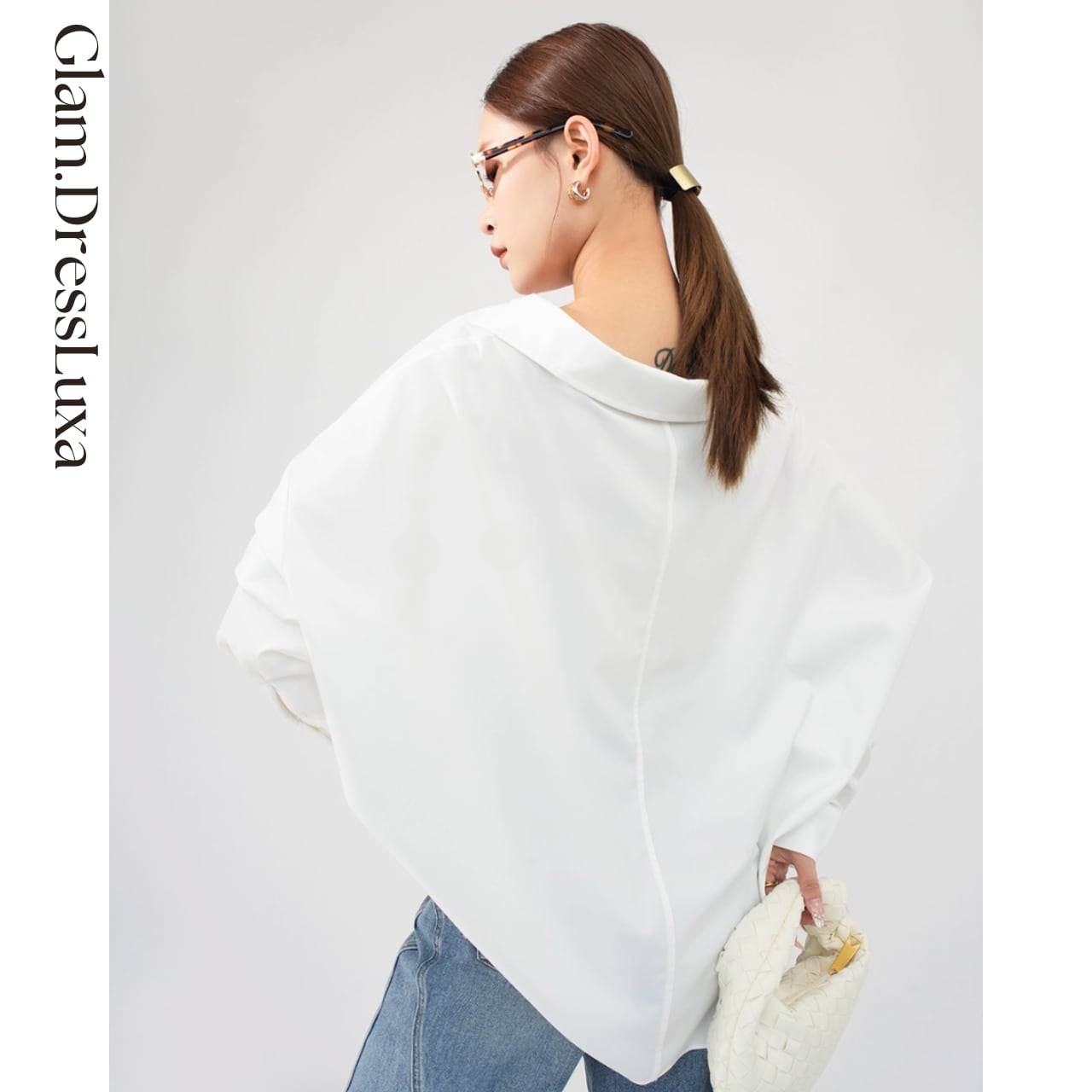 Strap Design Loose Shirt/2color_T1559
