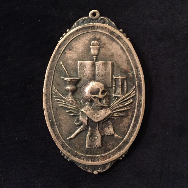 Antique Memento Mori Votive italian Medal