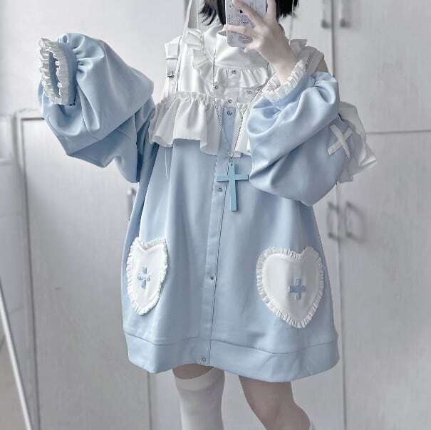 量産型♡レッグウォーマー付き天使界隈トップス tops19☆ | パステル