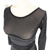 社交ダンス 衣装 スタンダード ドレス ワンピース レッスンウェア パーティドレス レディース ステージ衣装 黒 長袖 レース ブラック系 無地 クラシック シフォン スカート フレア おしゃれ 発表会 カジュアル 高級感 ヴェロア ダンス用 可愛い デザイン 踊りやすい 透け感 秋冬 コスチューム 上品 体型カバー フェミニン スタイリッシュ