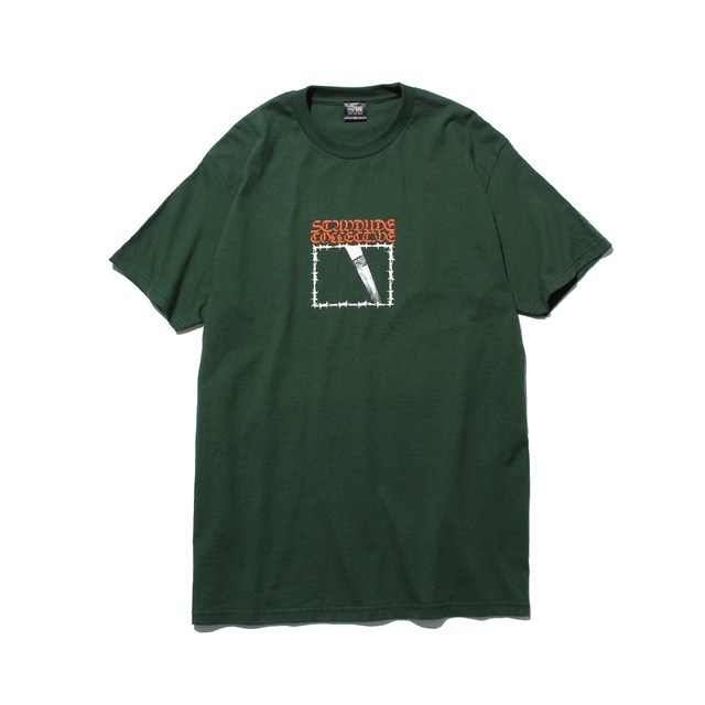 【STAY DUDE COLLECTIVE】Barbed Sticker SS Tee (FOREST GREEN)