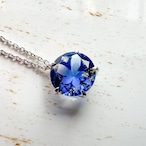 【受注生産】さくらインカット8mm ネックレス 夜空のパープルブルー【硝子の宝石】【フリージア様お仕立て】