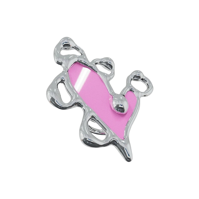 【LOVEMETAL】3D Pink Heart Ring