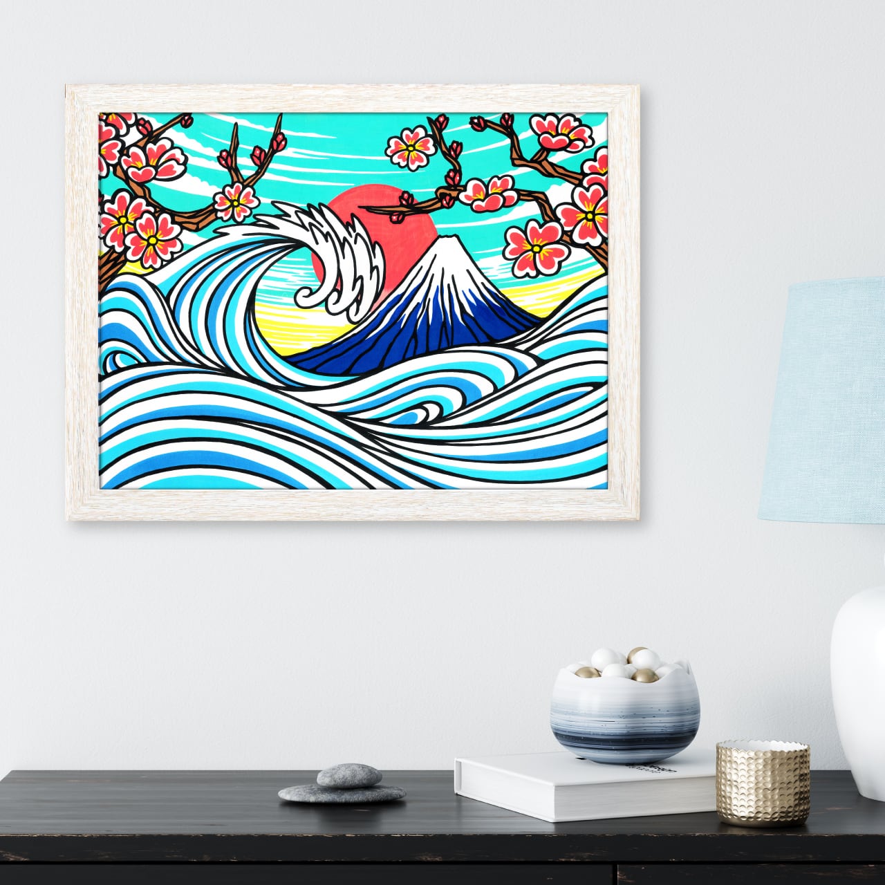 Wood Panel L Size（Sunrise Fuji）with Frame | TAMO ART GALLERY