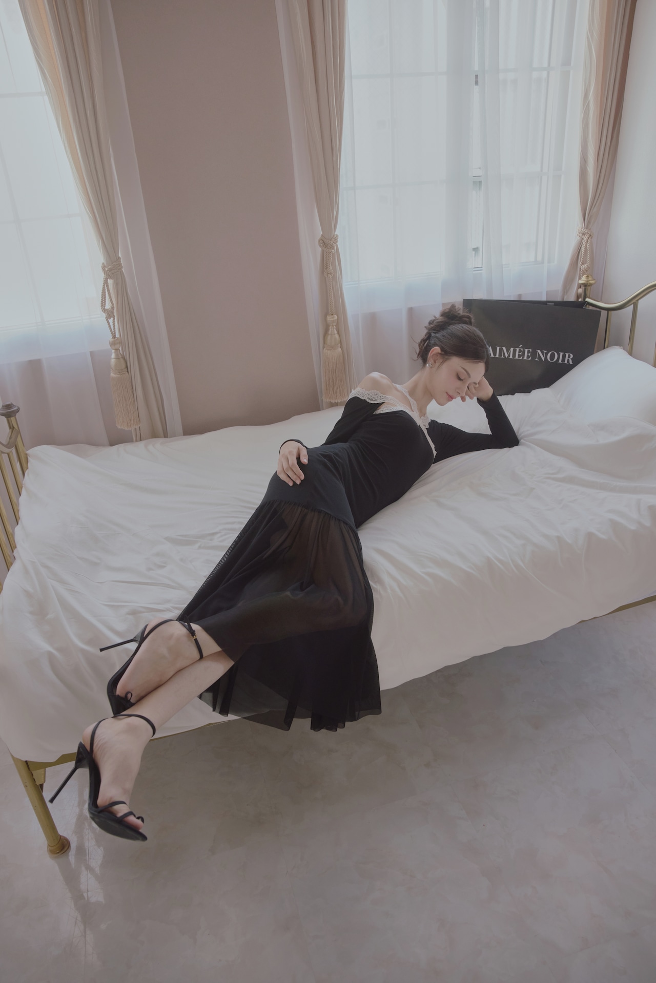 Asymmetrical long dress