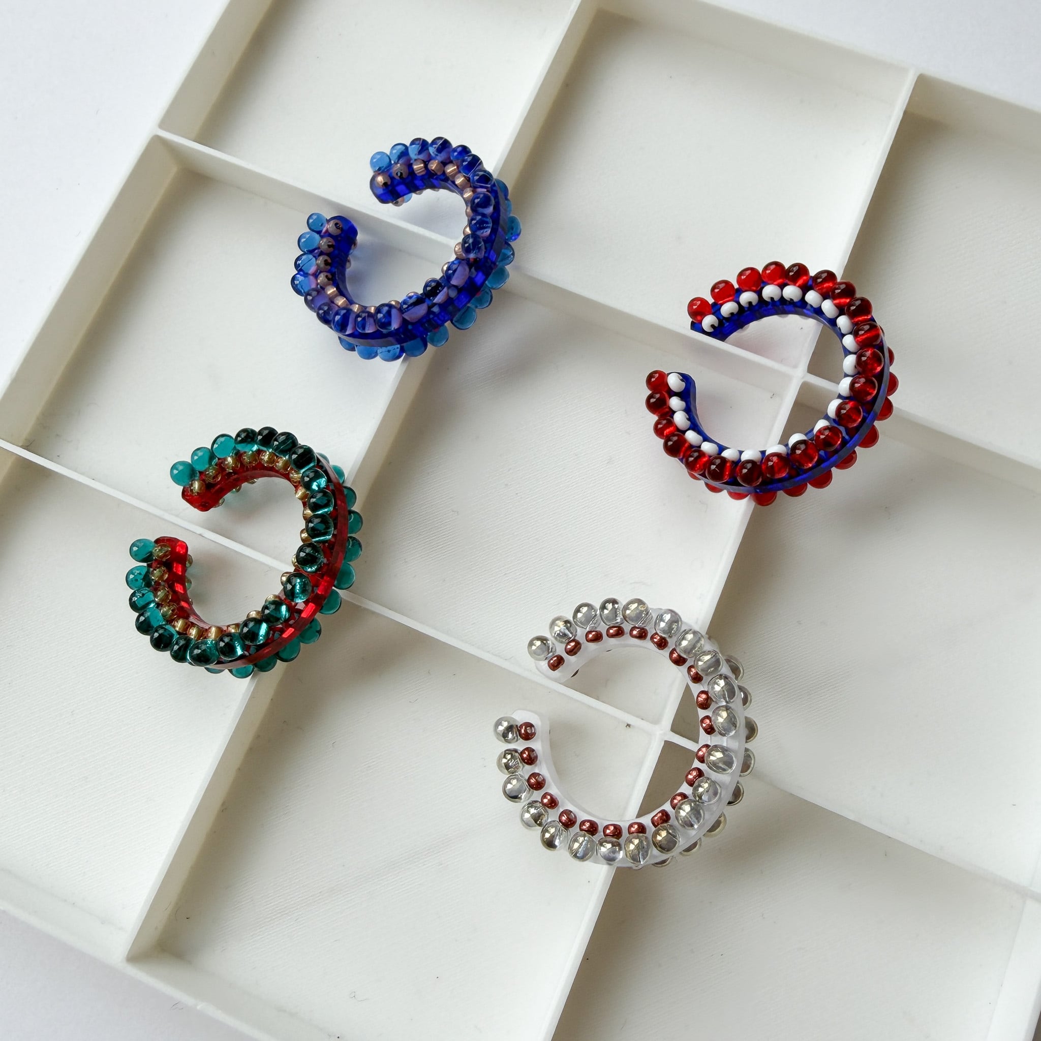 puzzle ring ear cuff L  [E-H]