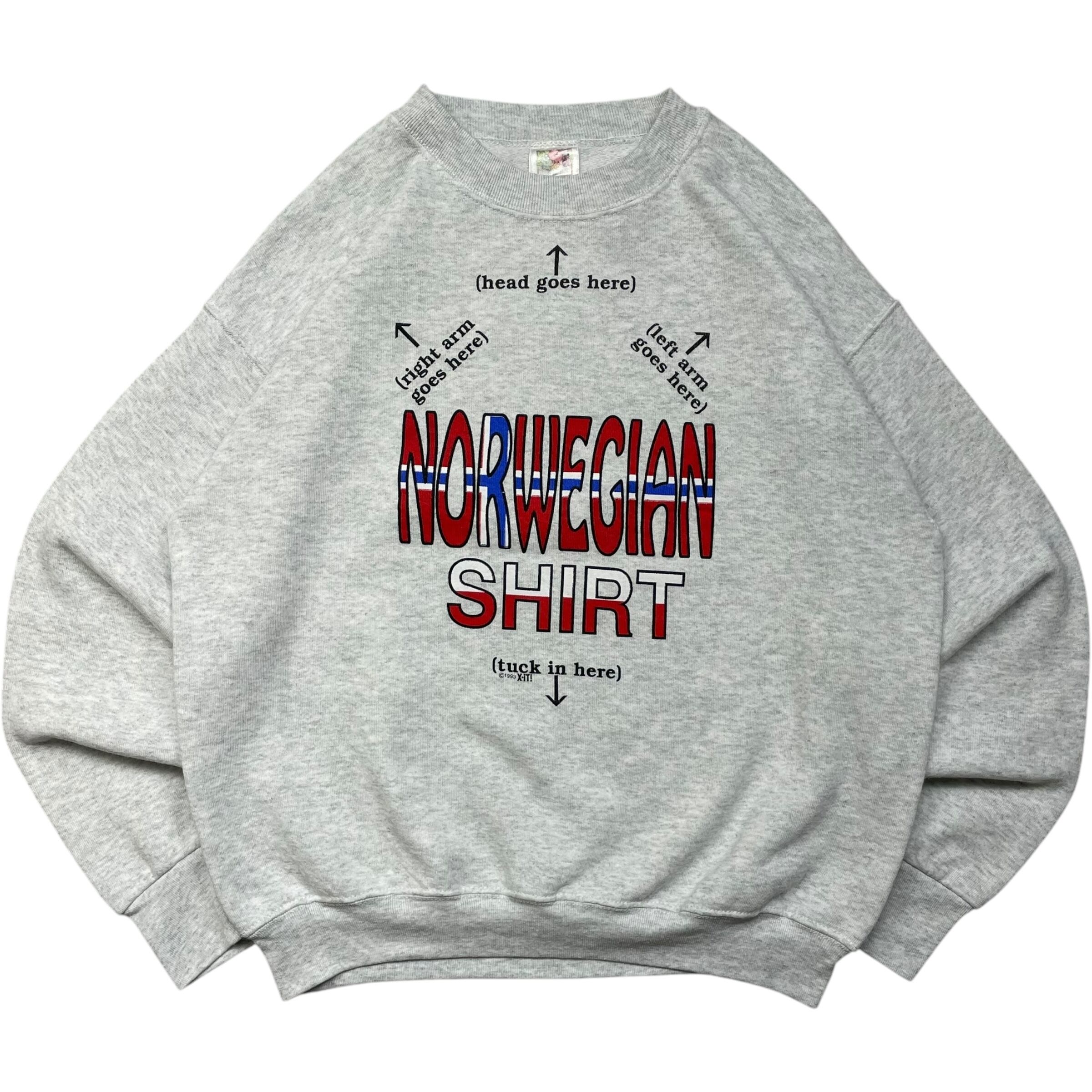 《M》FRUIT OF THE ROOM フルーツオブザルーム NORWECIAN SHIRT ノルウェー 国旗 スウェット 90年代〜 no.5523