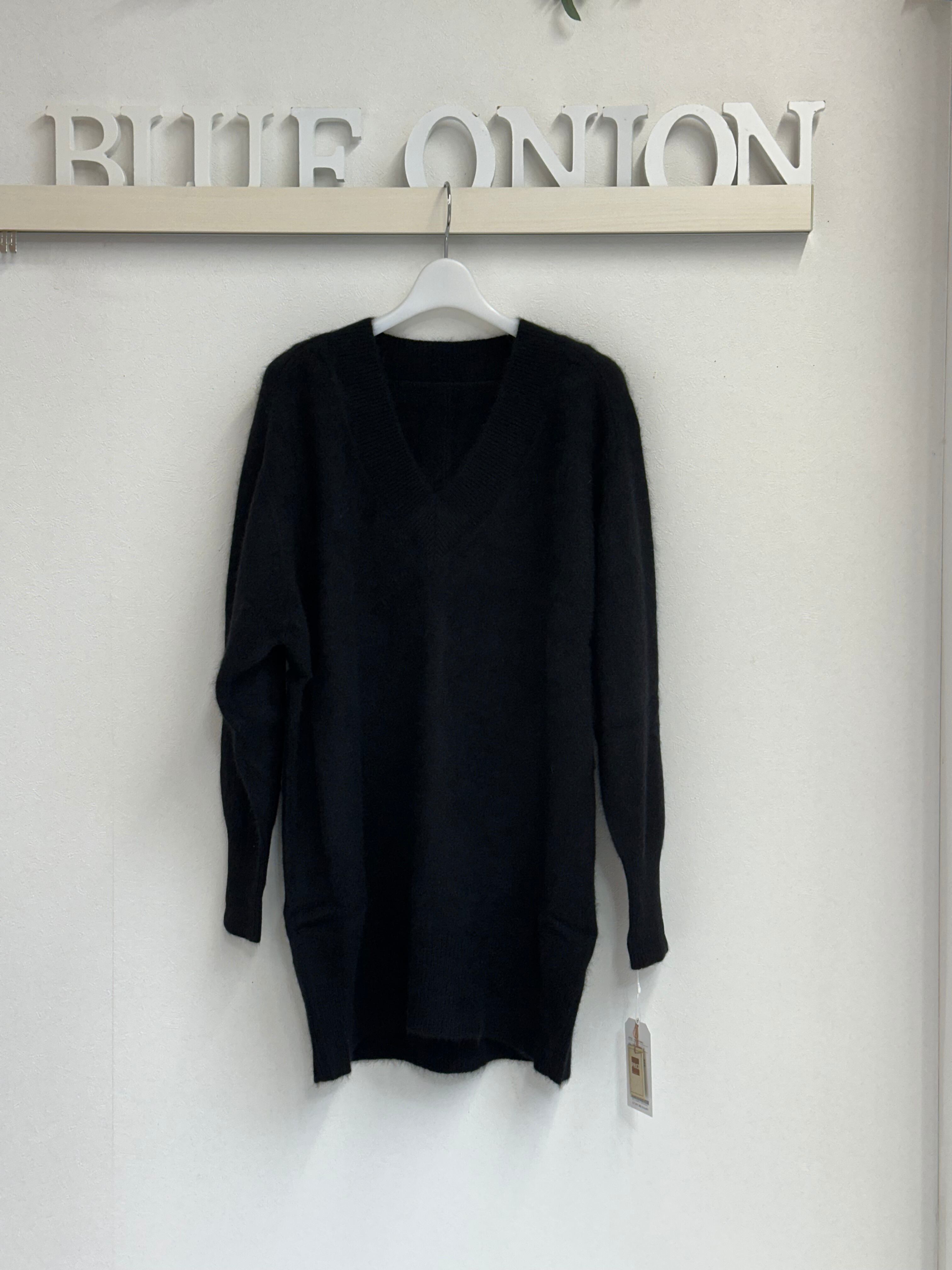 ラクーン混Vネックチュニックknit ante aciem 11256961 | BlueOnion