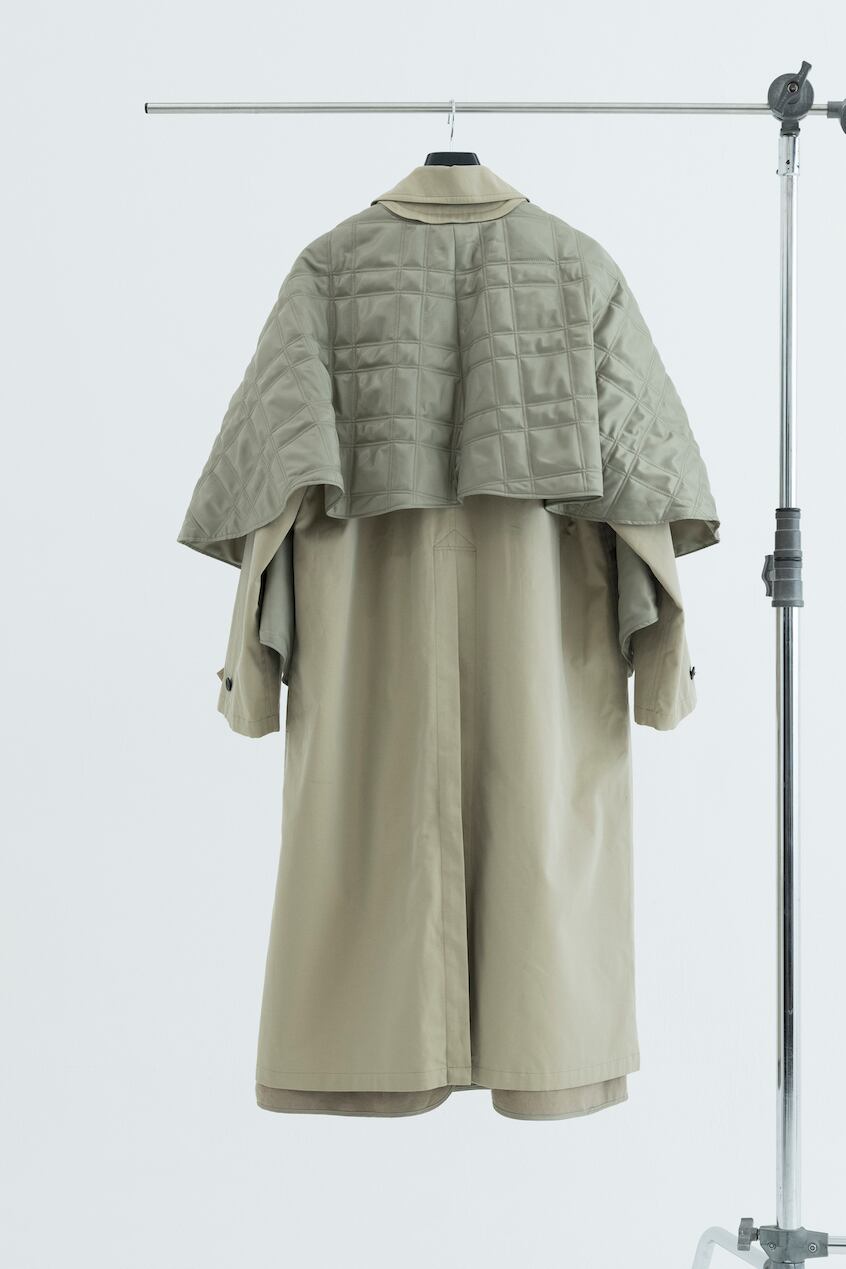 24AW】SOSHIOTSUKI LINING CAPE TRENCH COAT (BEIGE) S24AW13CT