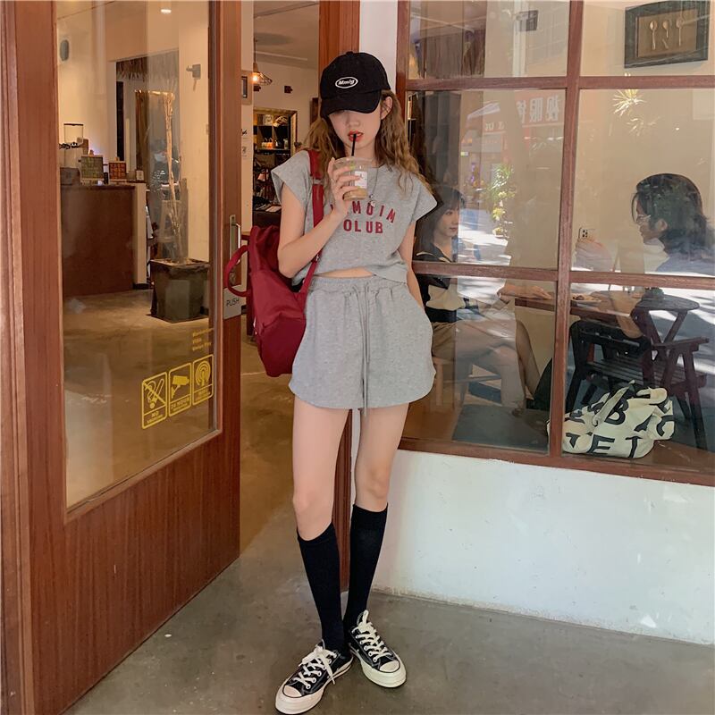 サマーTシャツ トップス ストレッチウェストショーツ エラスティック 伸縮 夏物 ブルマー モンロー53447613938