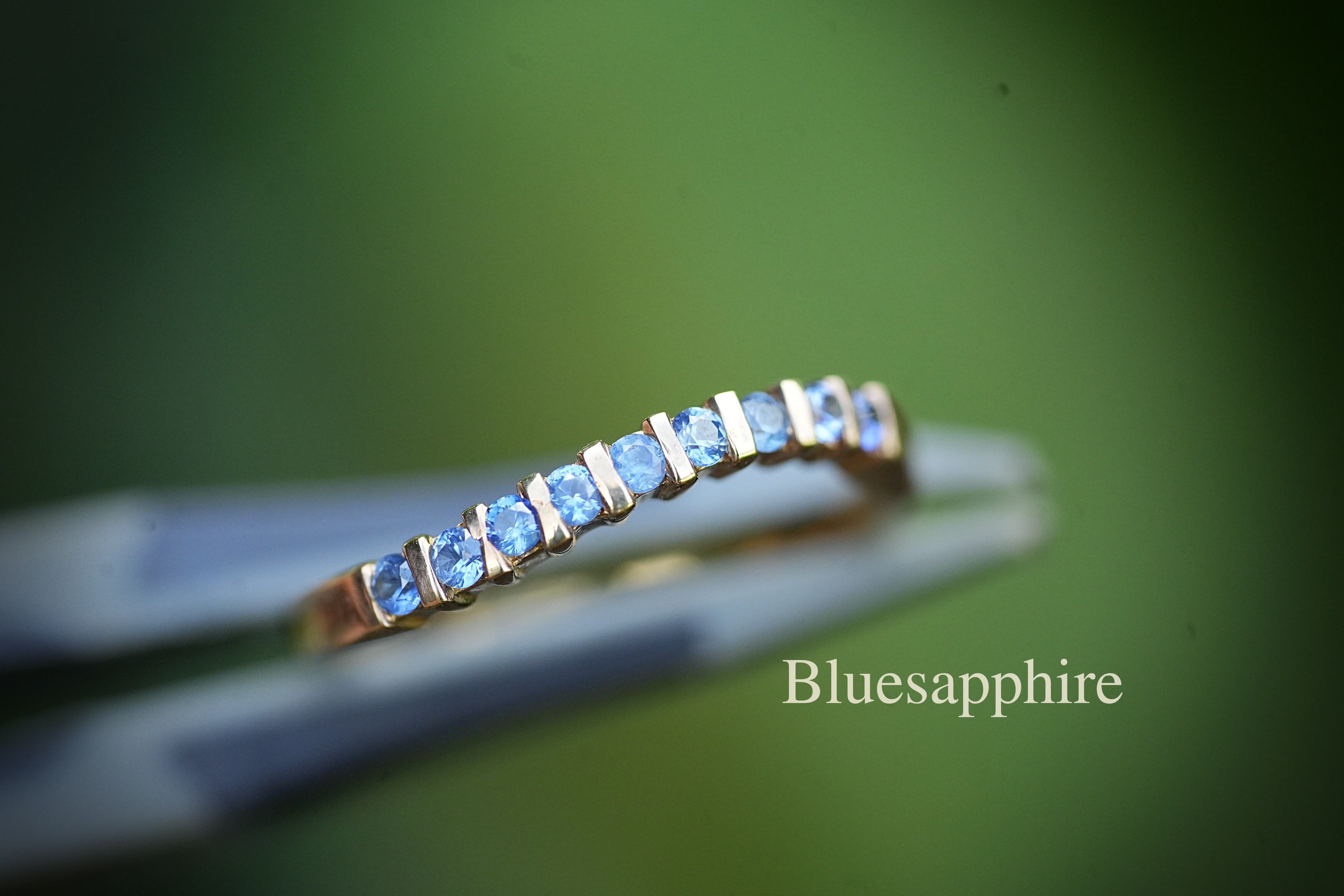 k18コーティング宝石★Blue Sappire★シルバーリング2155