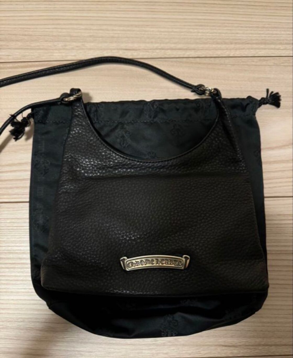 CHROME HEARTS クロムハーツ VIV レザーショルダーバッグ シルバー  