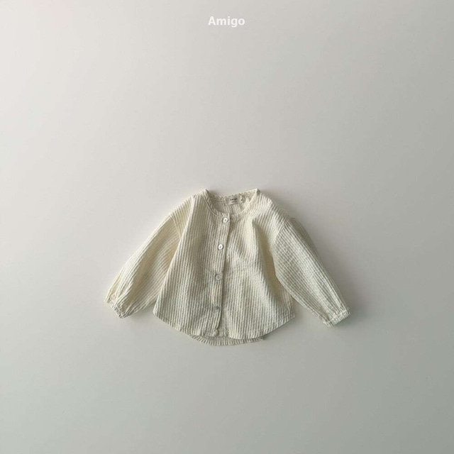 予約⌇amigo / Round shirring shirt