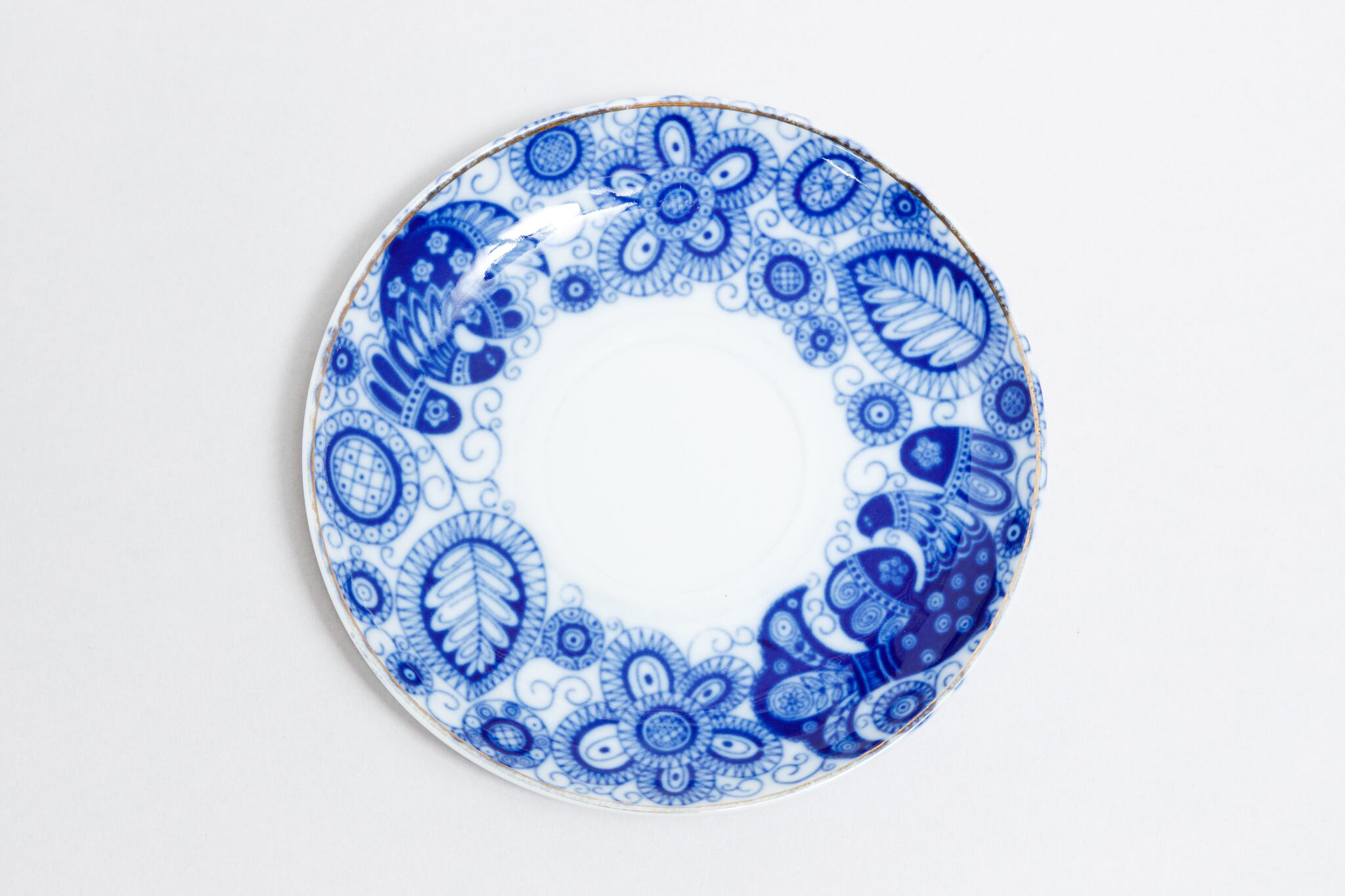 【希少品】ロモノーソフ★サージク（幼稚園）★C/S ロシア製 インペリアル・ポーセレン 勿忘草 蓋つき カップ＆ソーサー