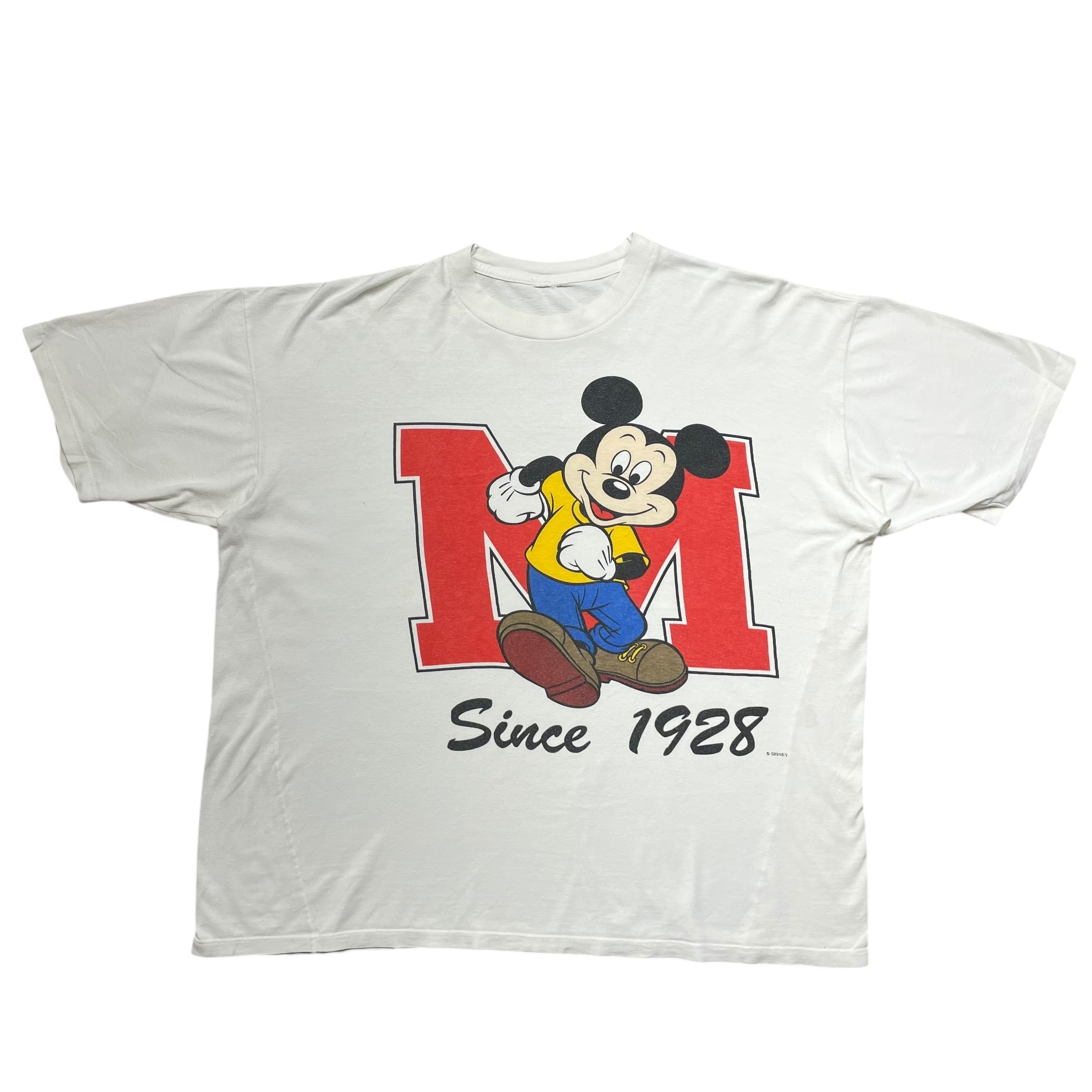 《XL》Disney ディズニー プリントTシャツ ホワイトミッキーマウス no.6784