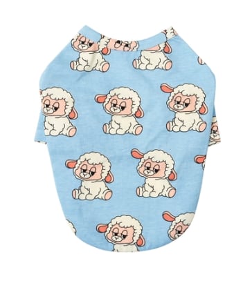 大型犬対応/予約【andblank】Iconic Wooly Short Sleeve (Sky Blue)