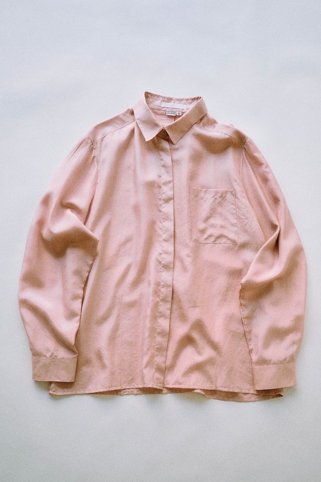 Dull pink silk blouse