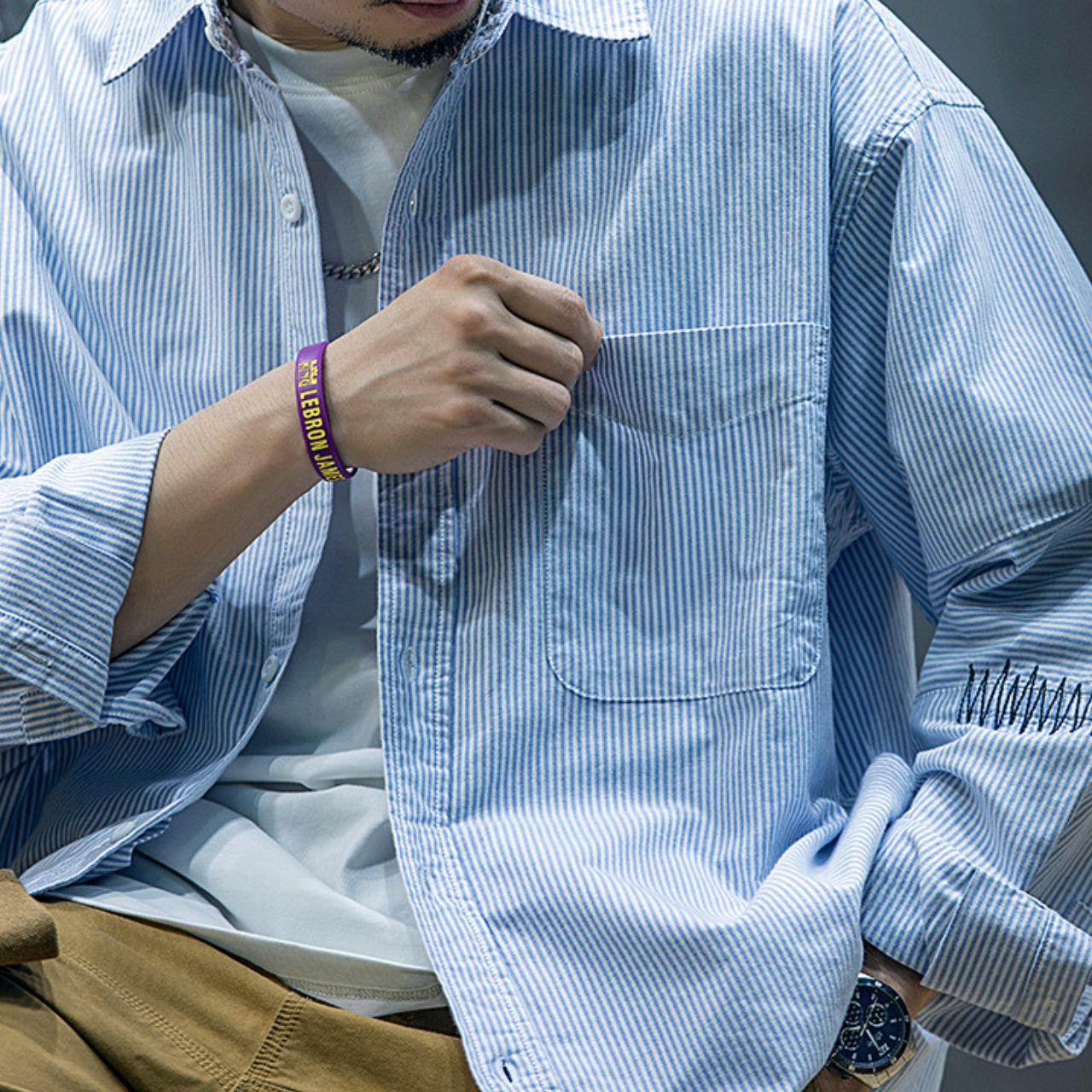 【Daily Outfit】長袖ワークシャツ　TB1990・画像12