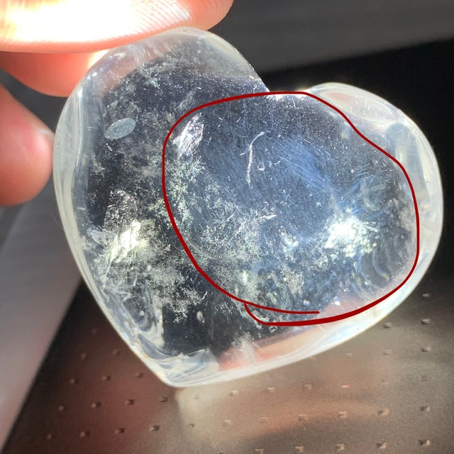 24.天使の梯子☆水晶☆エンジェルラダー 珍しいハートモチーフ♪