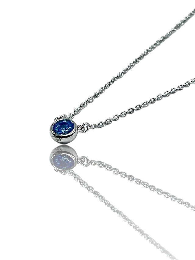 Tiffany&Co. バイザヤード 1P アクアマリン ネックレス SV925