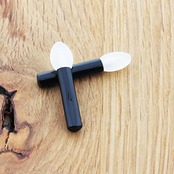 志々田清心堂 シリコンチップ シングル 日本製 2本入 ブラック SK-360