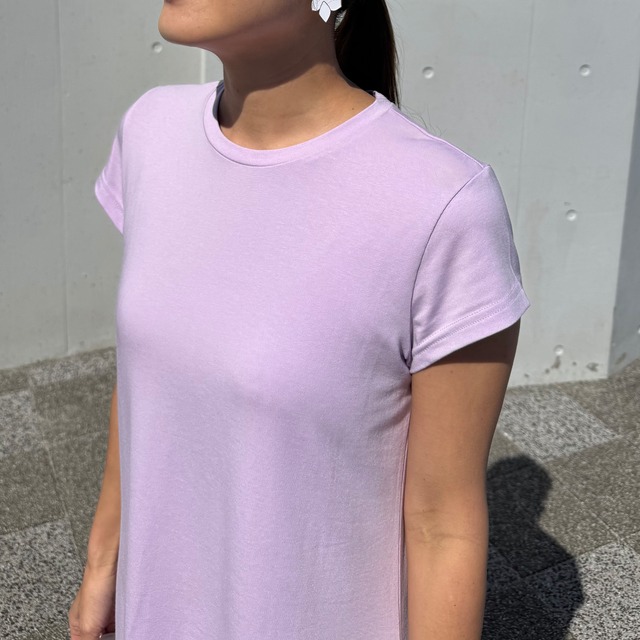 Relax dress dry touch stretch/flare purple