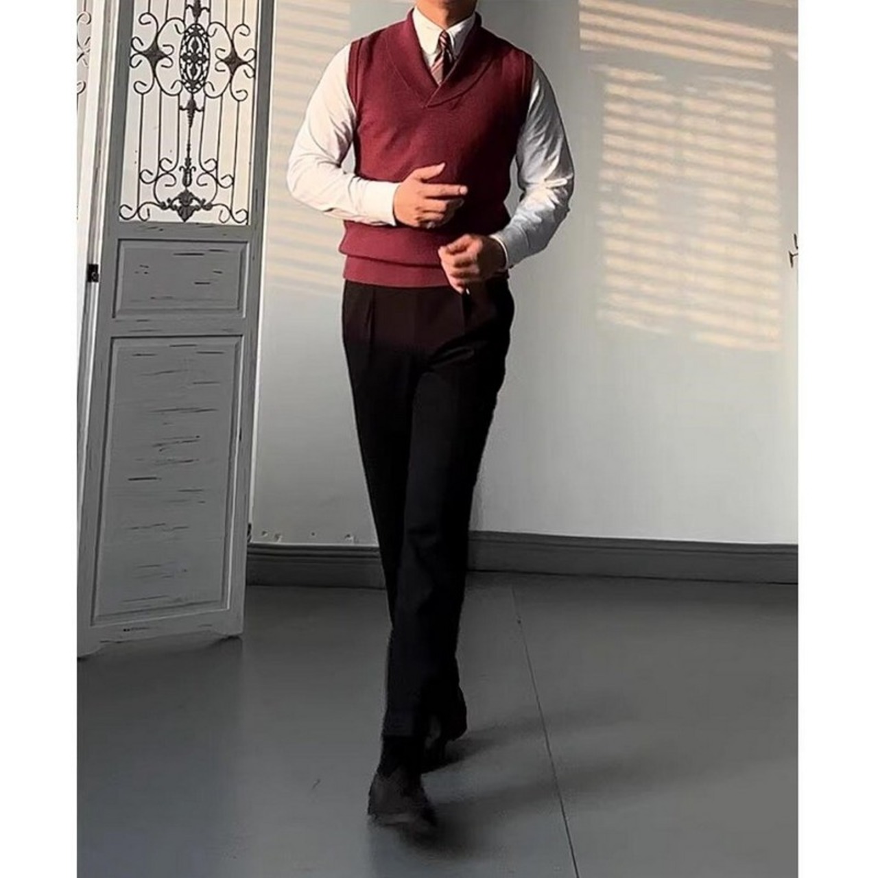 casual retro knit vest 00095