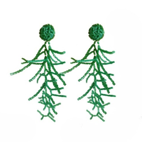 Green Tree Earrings  I25169