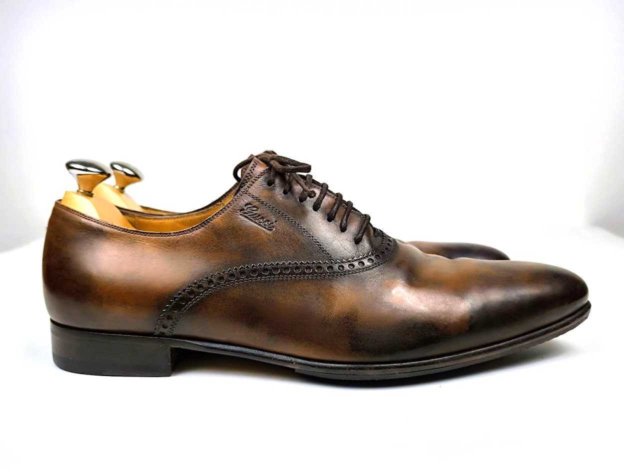 GUCCI ブラウン ドレスシューズ 保存袋付き GUCCI ブラウン ドレスシューズ 保存袋付き