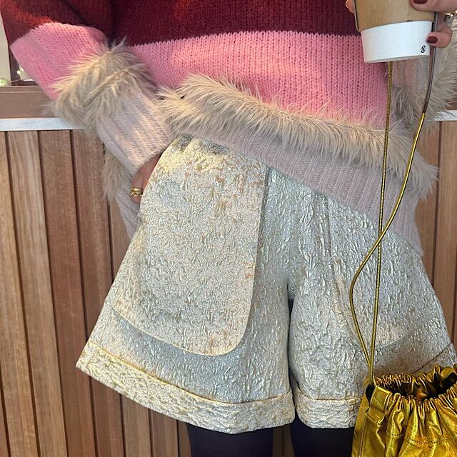 ジャガードショートパンツ(ゴールド) | LINKABLE 