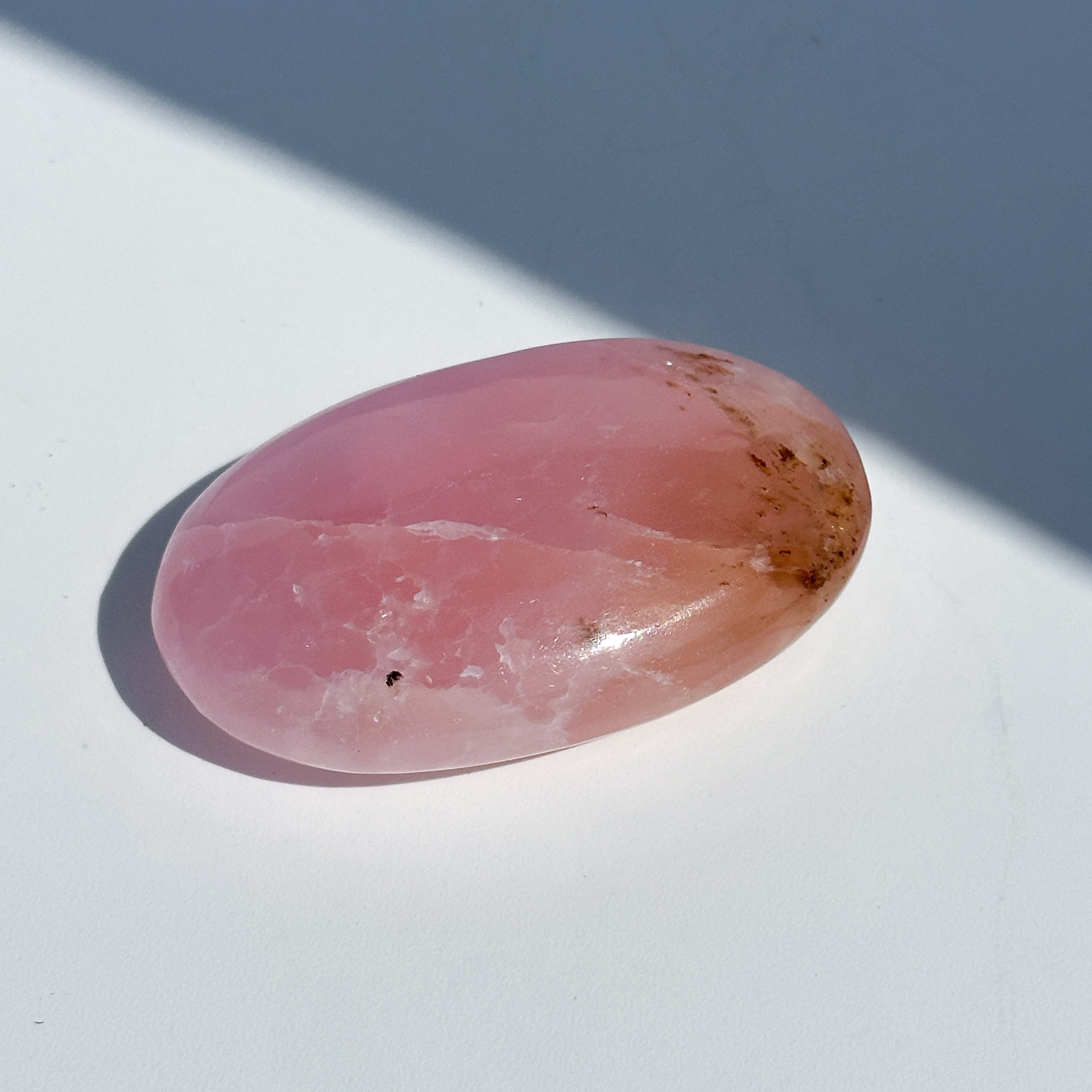 ピンクアラゴナイト パームストーン 73◇Pink Aragonite Palm Stone◇天然石・鉱物・パワーストーン