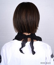【直営限定ITEM】ソフトオーガンジーフェイスカバー (BLACK)　CQ-48521H