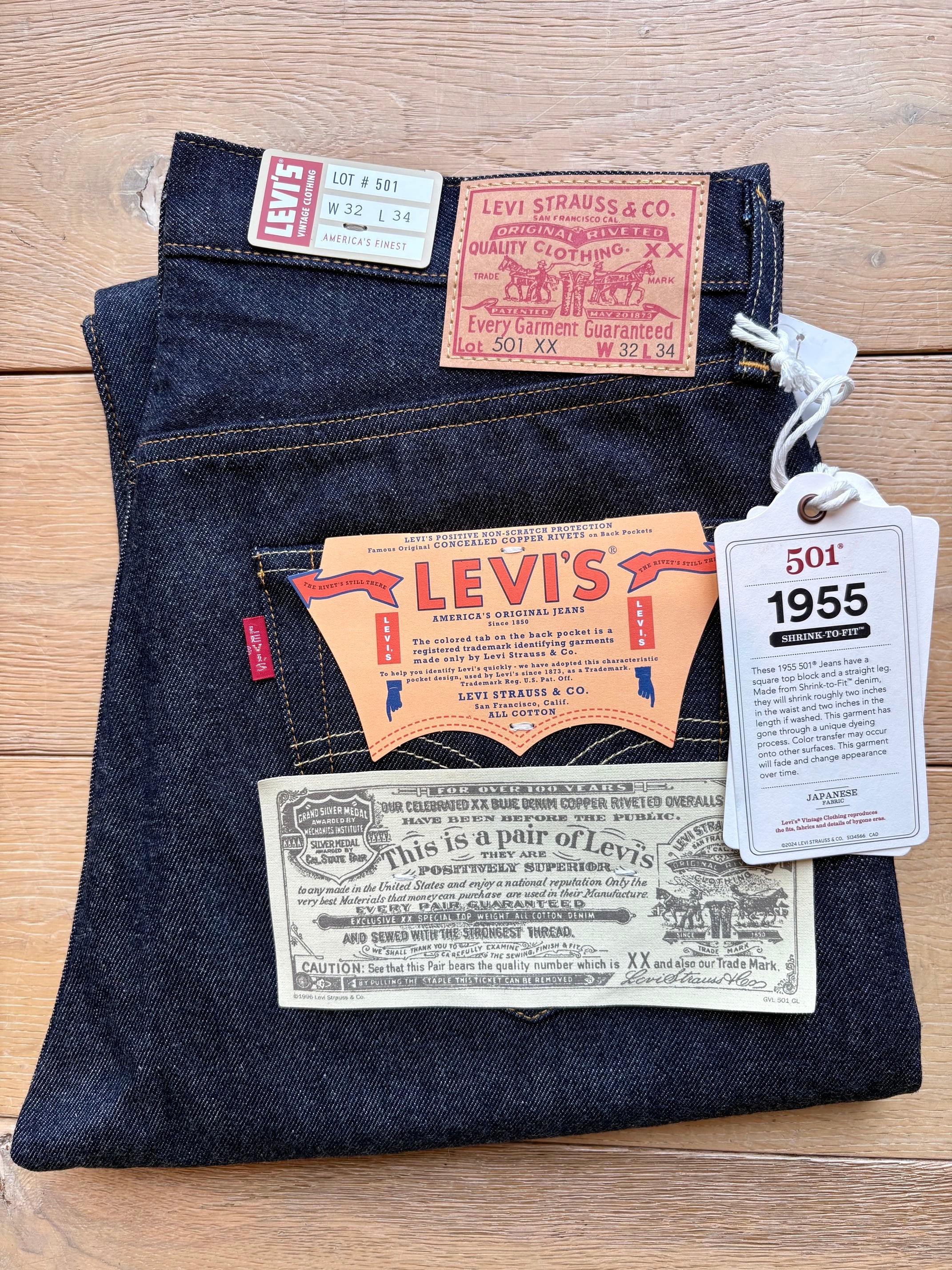 LEVI'S VINTAGE CLOTHING 1955年モデル 501XX JEANS "50155-0079"