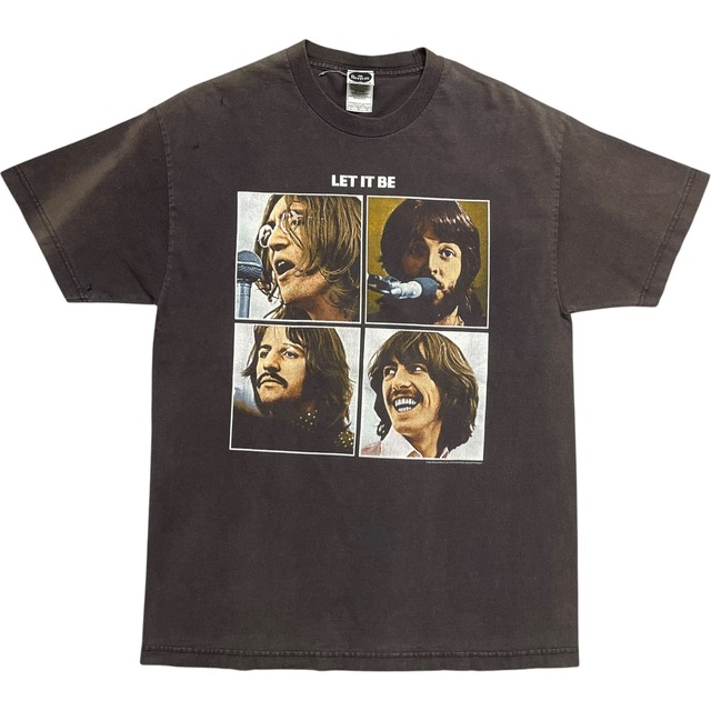 《L》 BEATLES ビートルズ Tシャツ フェード ダメージ リペア有 タグ©️2005 プリントデザイン