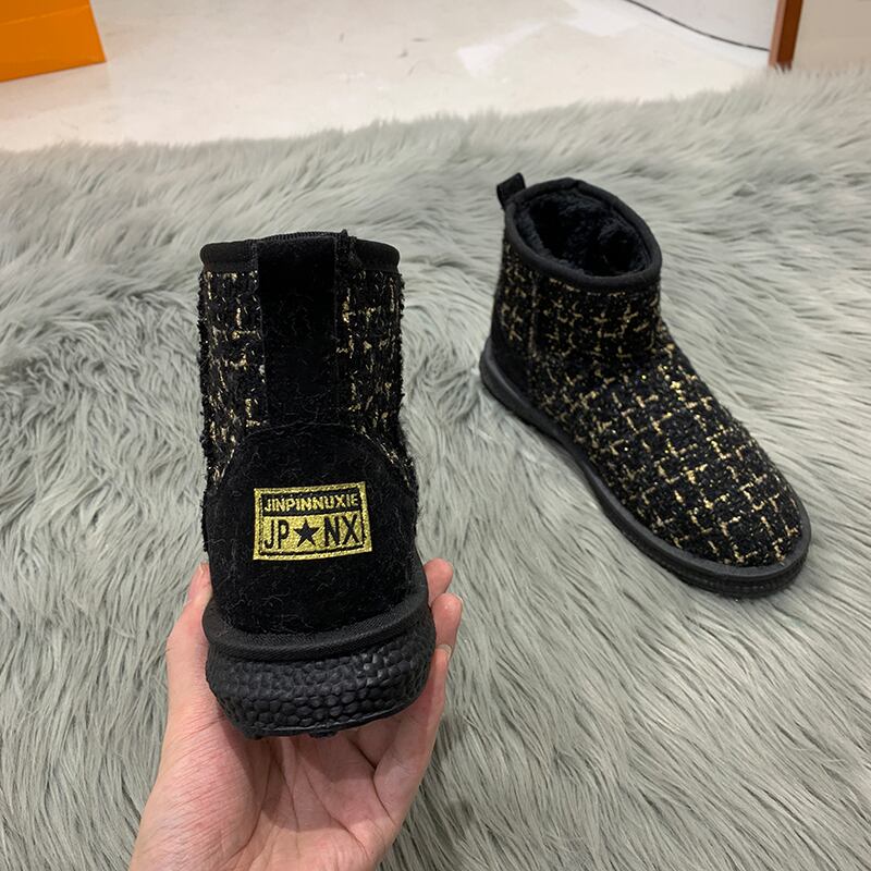 ブーツレディースベルベットウィンターショート 靴 シューズ 冬物 ラウンドトー フェイクシューズ70157347419