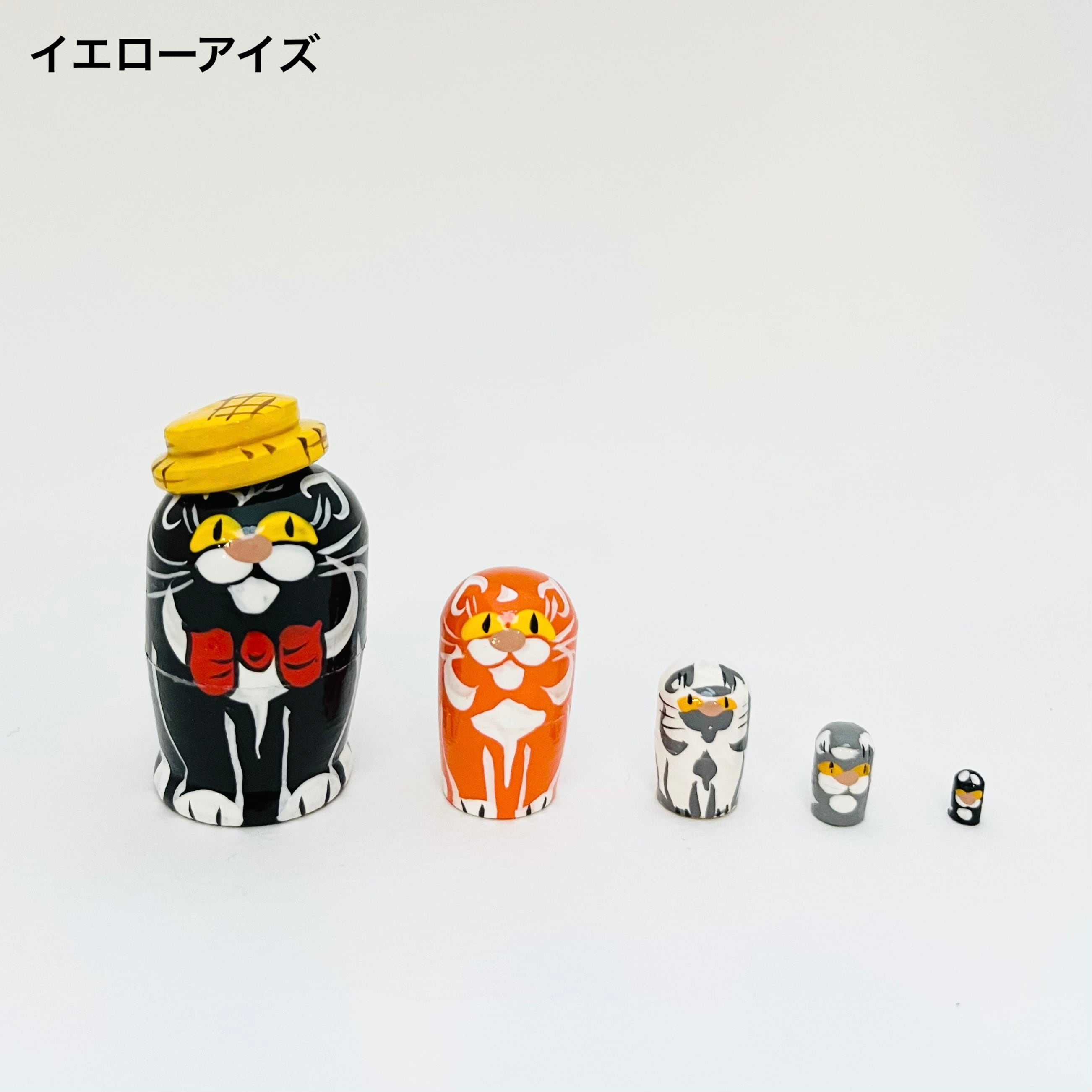 ミクロサイズマト / 麦わら帽子ネコ(5個組)