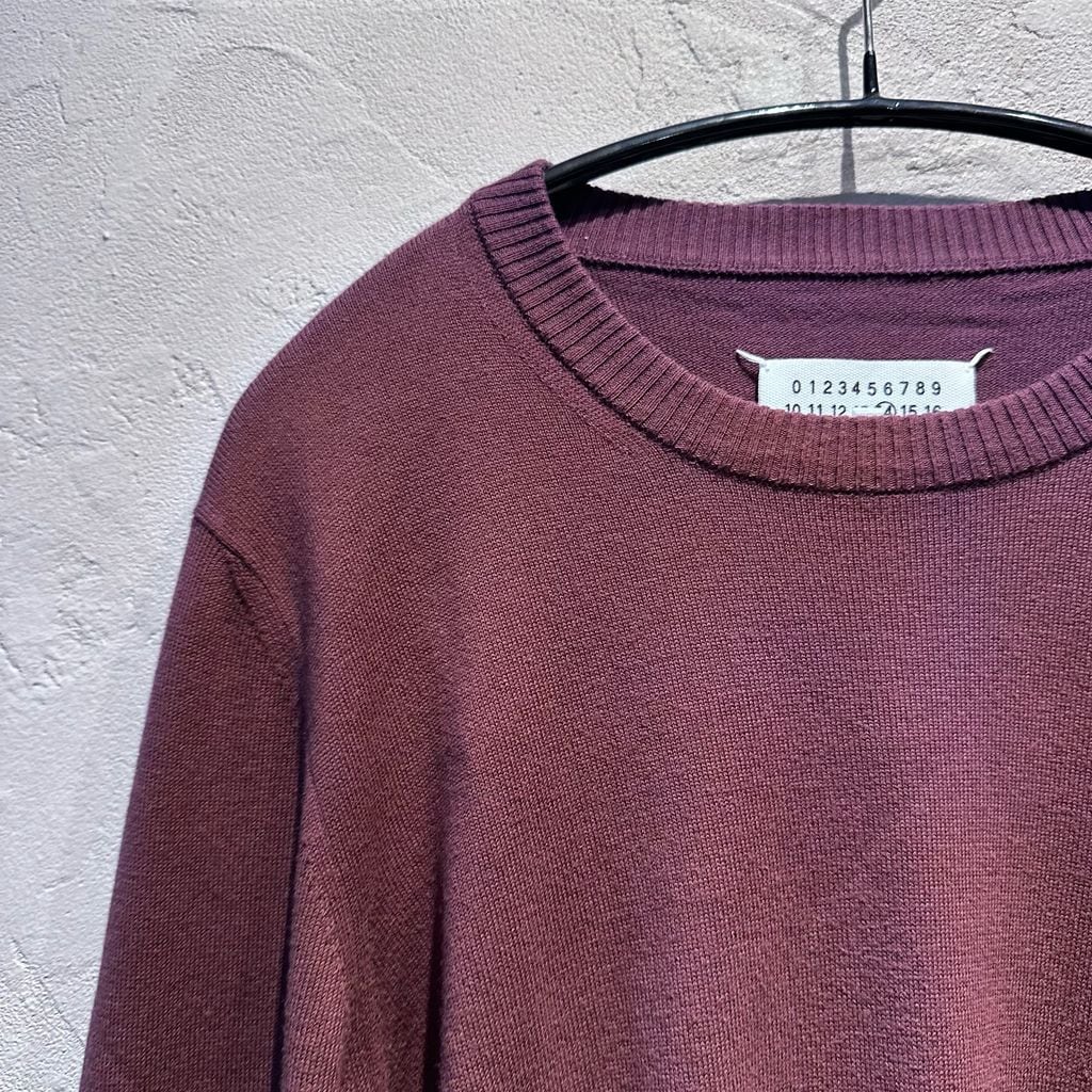 Maison Margielaマルジェラニットエルボーパッチパープル　M Maison Margielaマルジェラニットエルボーパッチパープル18SS