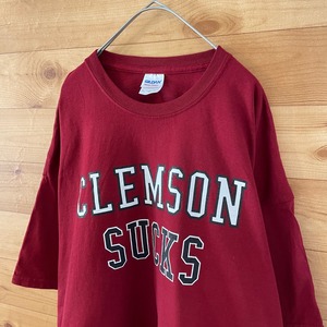 【GILDAN】clemson sucks ロゴ Tシャツ 2XL ビッグサイズ US古着 アメリカ古着